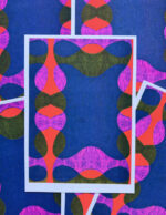 A4 GEOMETRIC PRINT IN BLUE ORANGE AND GREEN